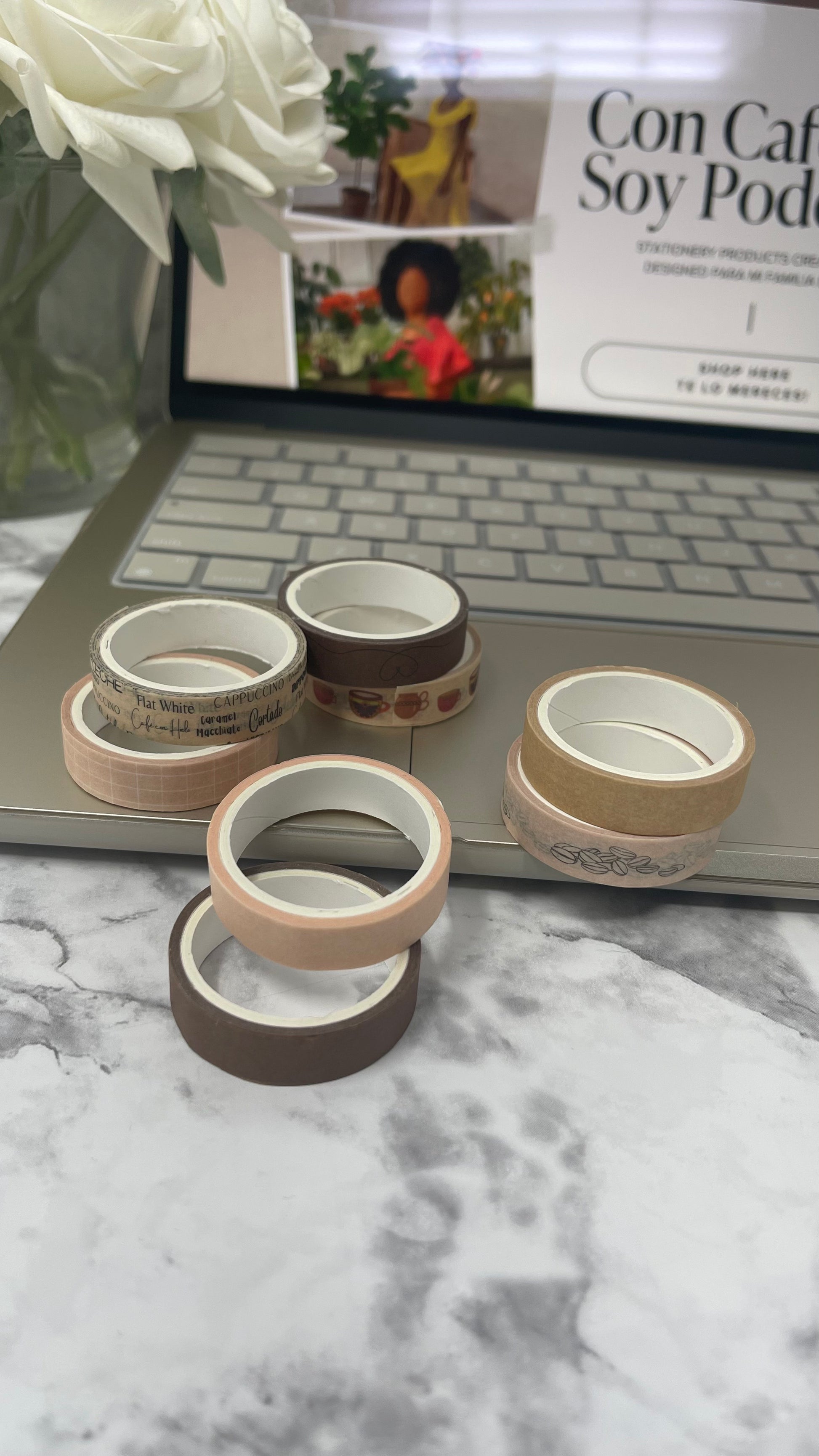 This pack of 8 different designs is perfect for adding a touch of style to your projects. They are perfect for decorating your agenda, bullet journal, or anything else. With their unique designs, these washi tapes are sure to make it your own.